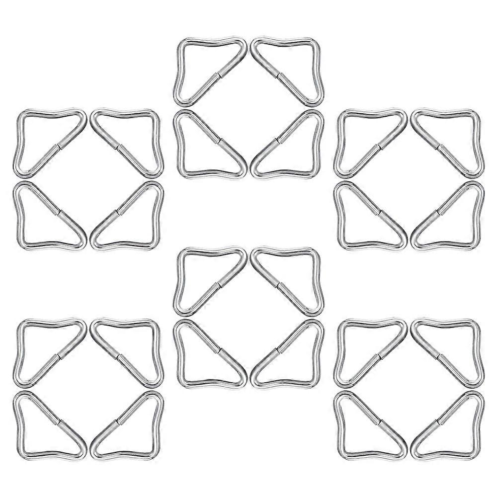 Trampoline Parts Replacement Galvanized Steel Triangle Rings for Durability 24Pcs
