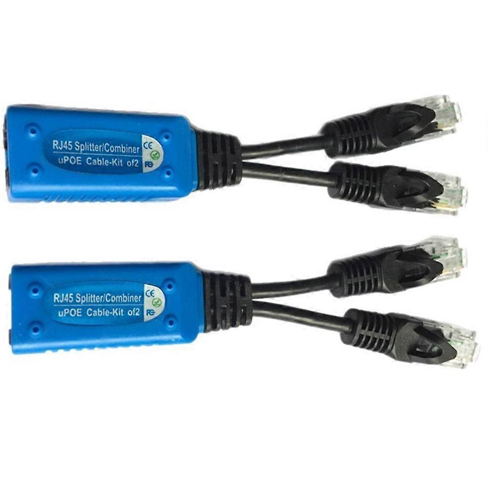 1pair RJ45 Splitter Combiner UPOE Cable,POE Adapter Cable Connectors,for Two POE Camera Use One Net Cable