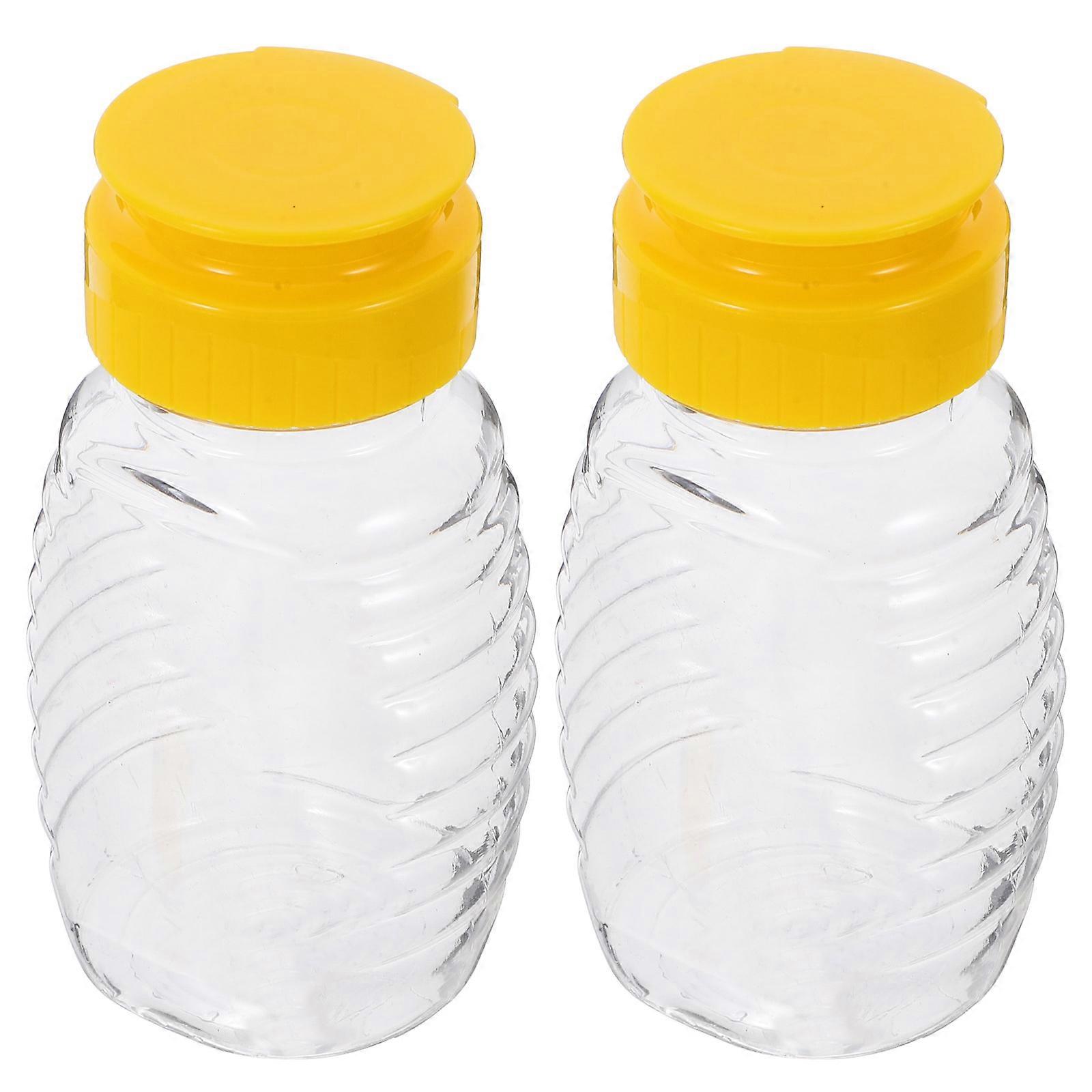 Multi Color Honey Jar Container for Precise Dispensing 2Pcs Bottles
