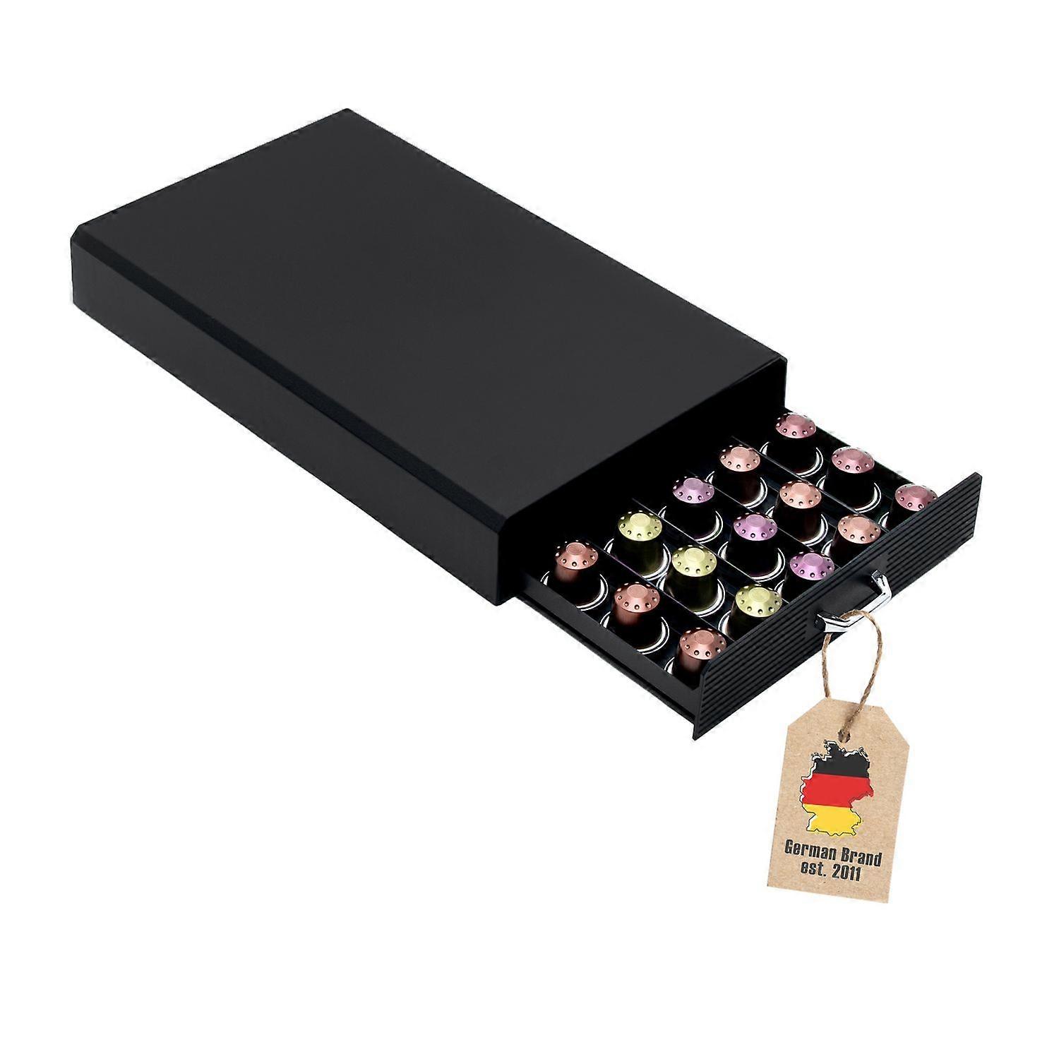 pratico cassetto contenitore in plastica per capsule caffè in nero - cassetto cassetto cassetto