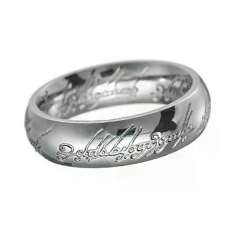 Language Carving Not Fade Rings for Unisex Fashion Minimalist Accessories Titanium Steel Jewelry