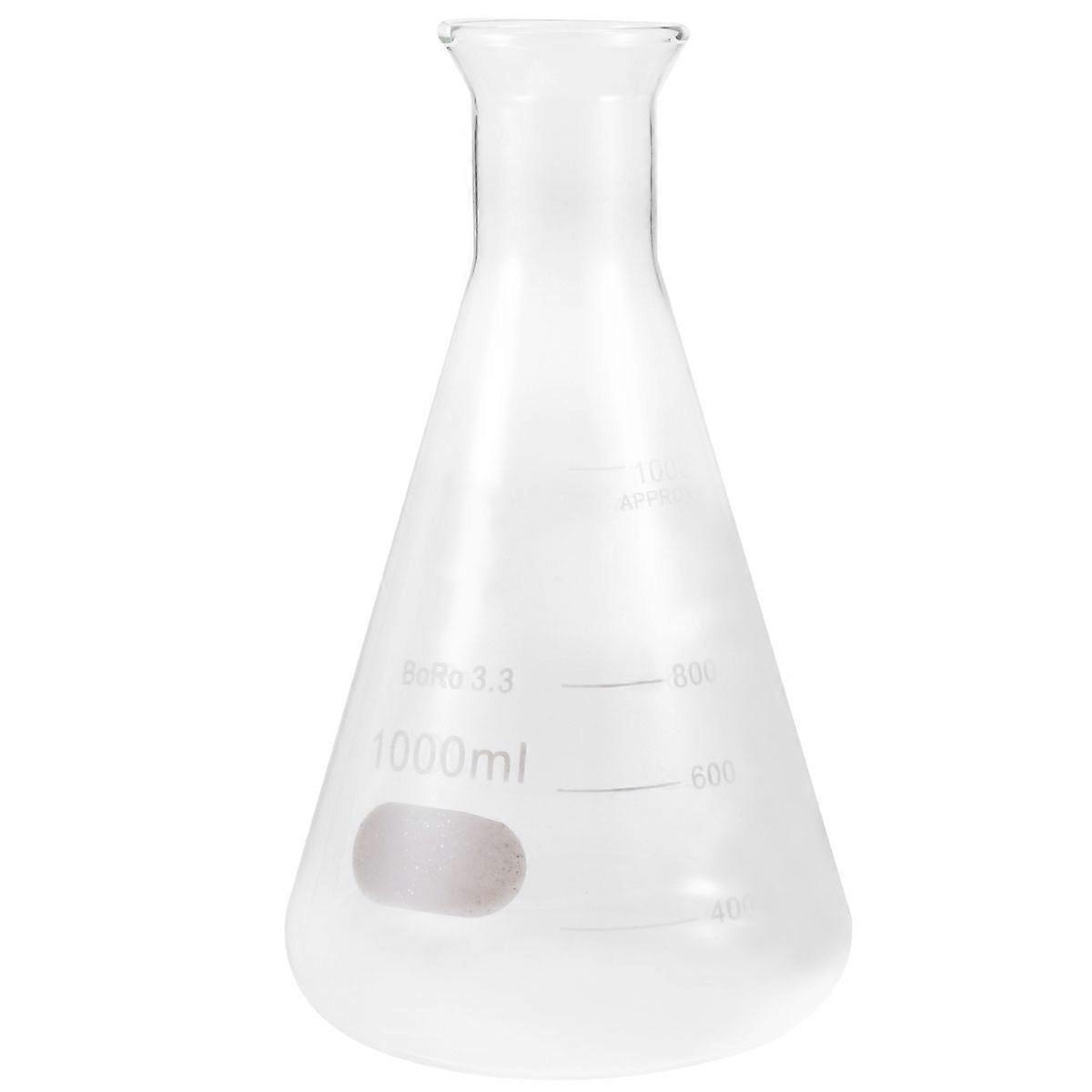 Glass Flask Conical Flask for Storage Use 1Pcs Transparent Glass with Cork
