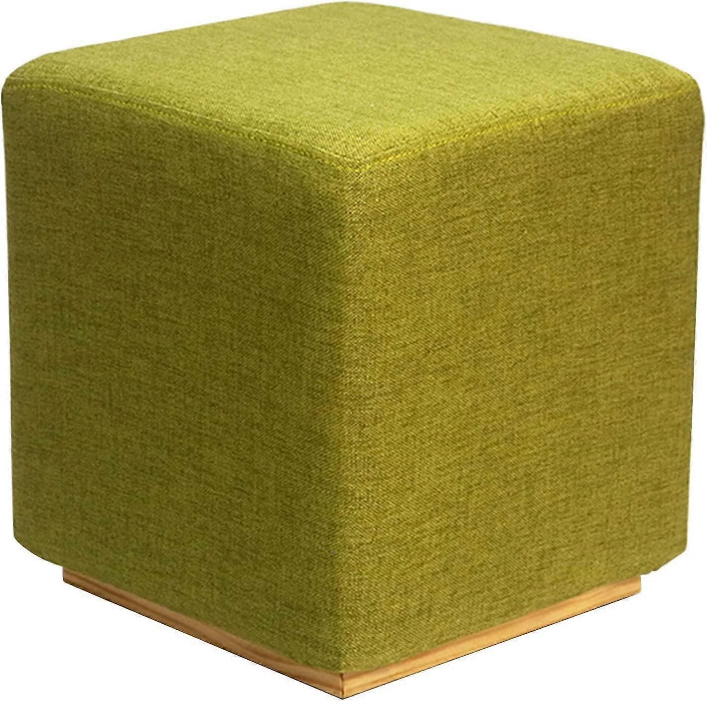 Modern Memory Foam Vanity Stool with Ergonomic Support, Upholstered Seat, Green 34x38cm
