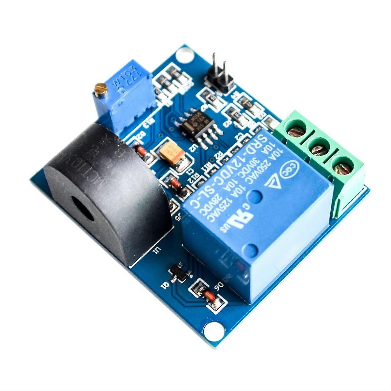 5A Overcurrent Protection Sensor Module AC Current Sensor with 12V Relay for Electrical Safety Monitoring