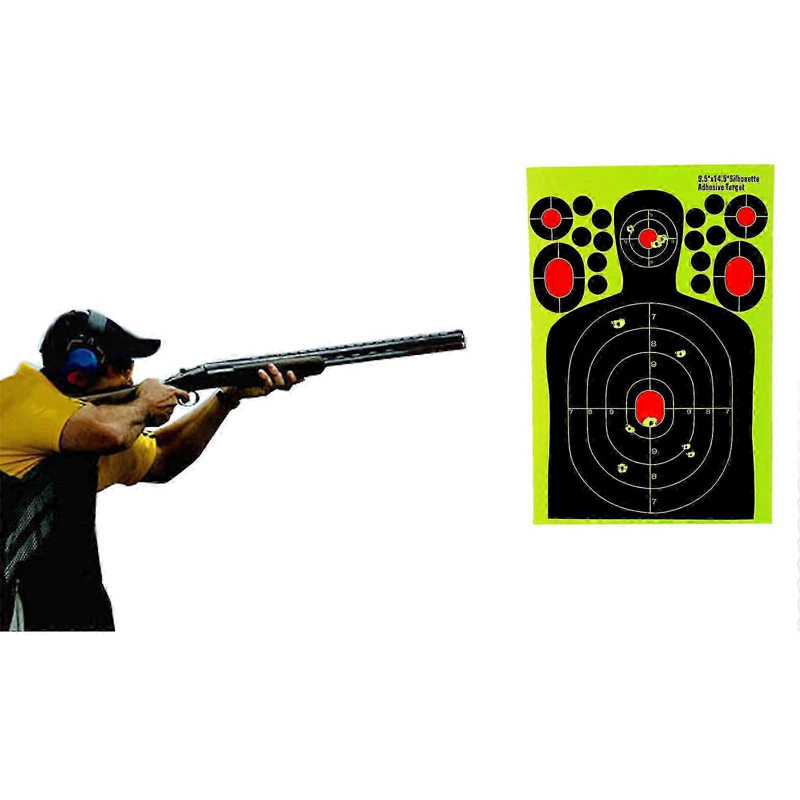 5/10/20 / 30pcsスプラッター紙ターゲット蛍光ターゲット紙射撃場のシルエット練習用紙ターゲット