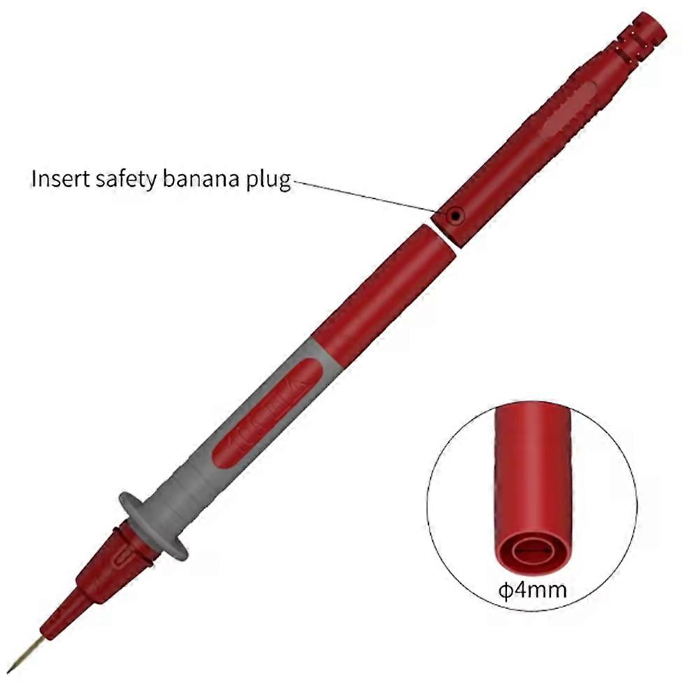1 Set 2pcs Multimeter Test Probe Replaceable Needle Multi-Purpose Test Pen J.30013A