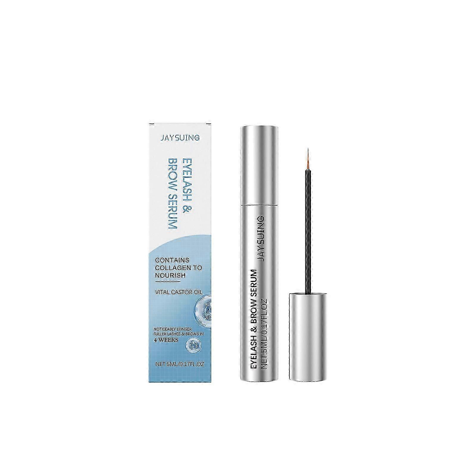 Natural Moisturizing Eyelash & Eyebrow Growth Serum - Lengthening, Nourishing, Daily Use Mascara with Glycerin & Myristoyl Pentapeptide-4 for Bright,