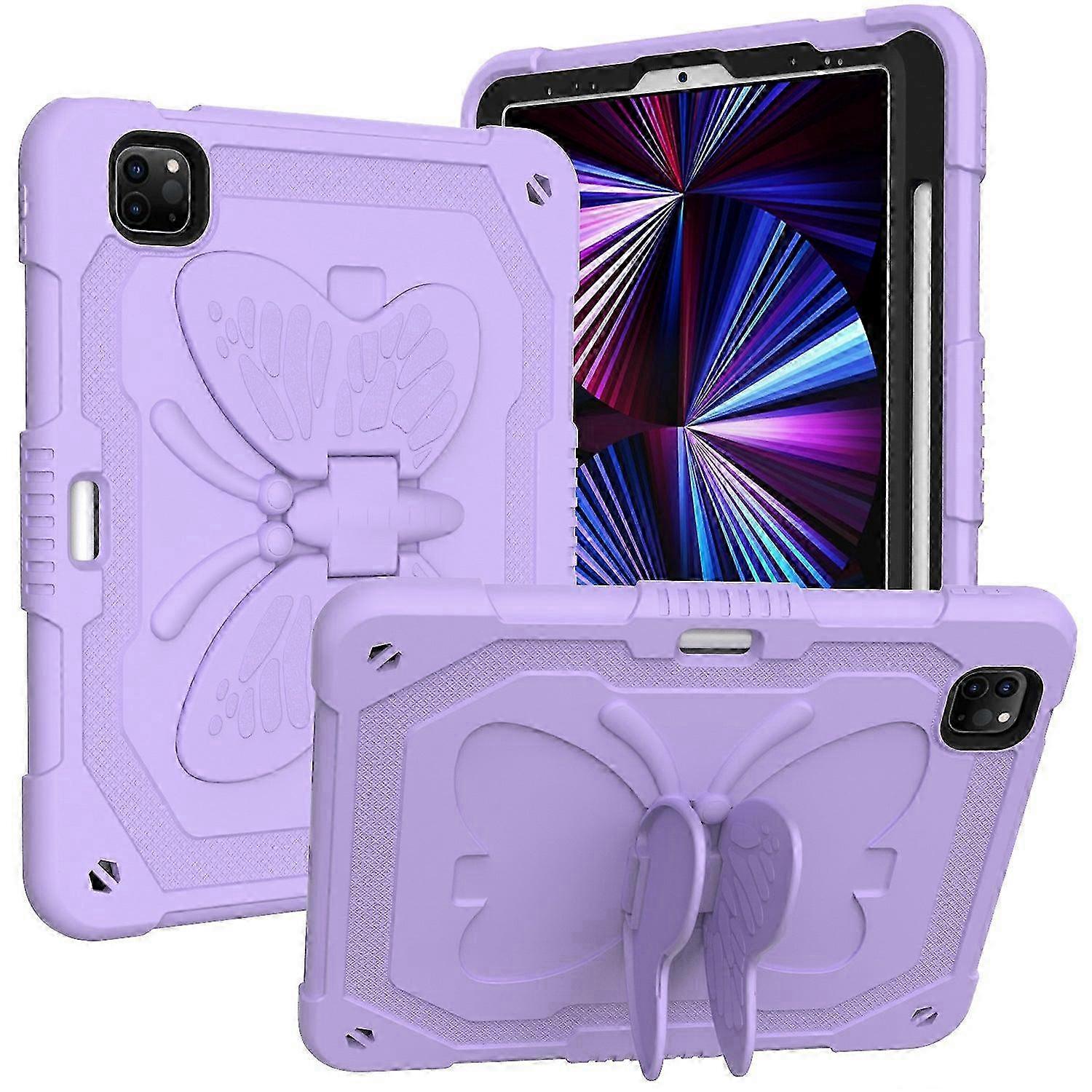 25-26 Case For Ipad Air4 10.9 2021 Vertical Butterfly Tablet Protective Case Silicone Drop-resistant