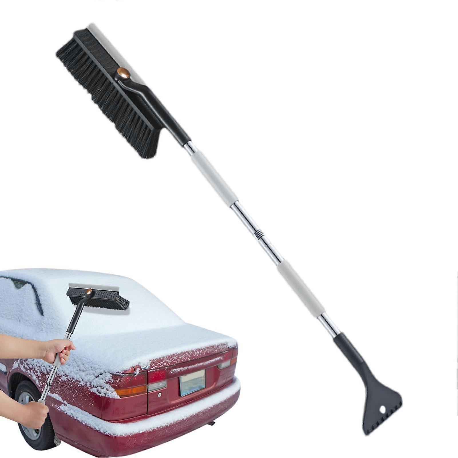 Extendable Car Snow Brush and Ice Scraper with Long Handle for HeavyDuty Snow Removal