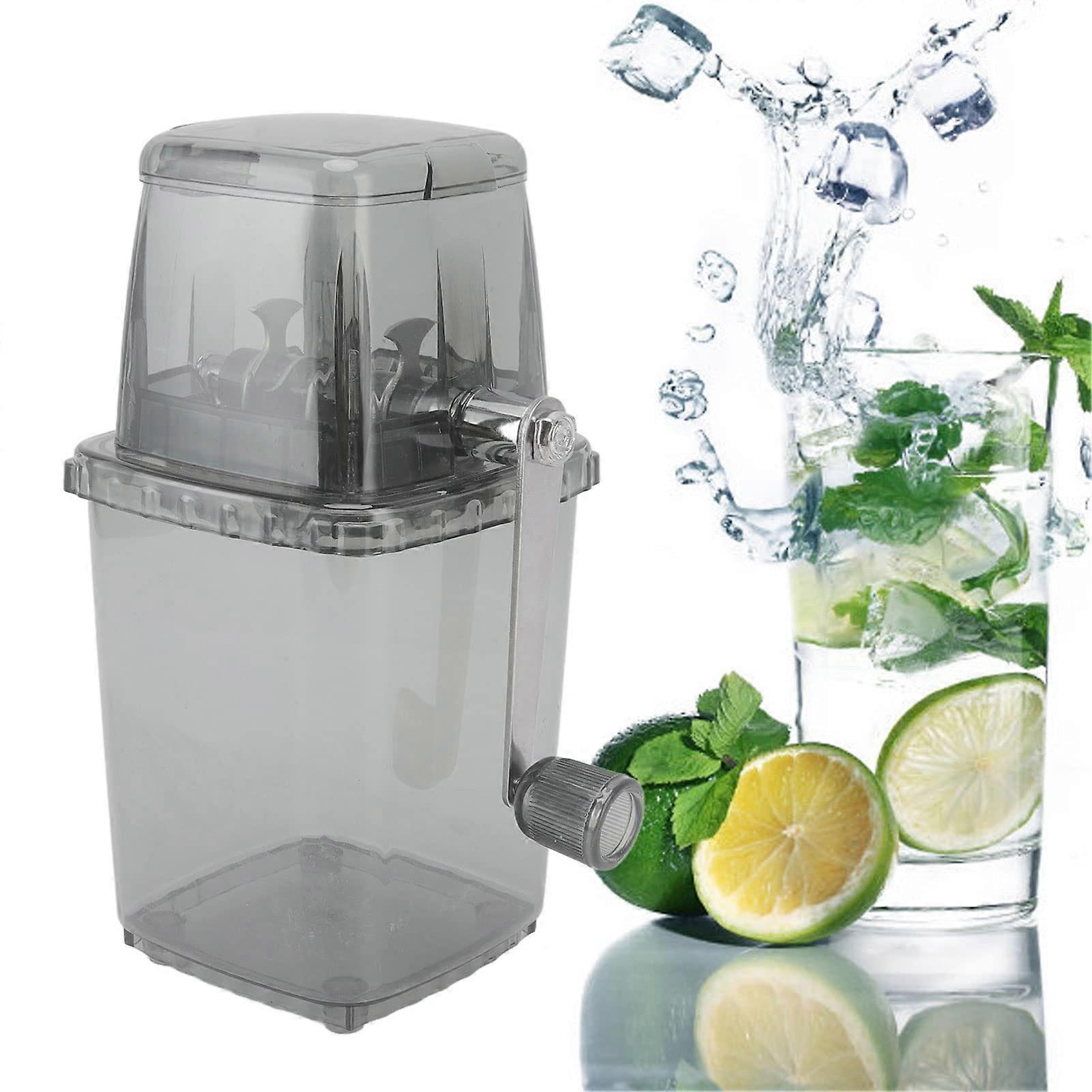 Manual Ice Crusher with Adjustable Texture and Stainless Blade for Home Kitchen Snow Cones