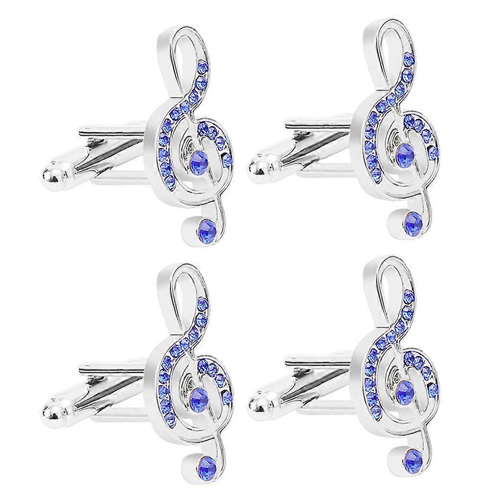 Decorative Note Cufflinks Copper Material Anniversary Gift 2Pairs