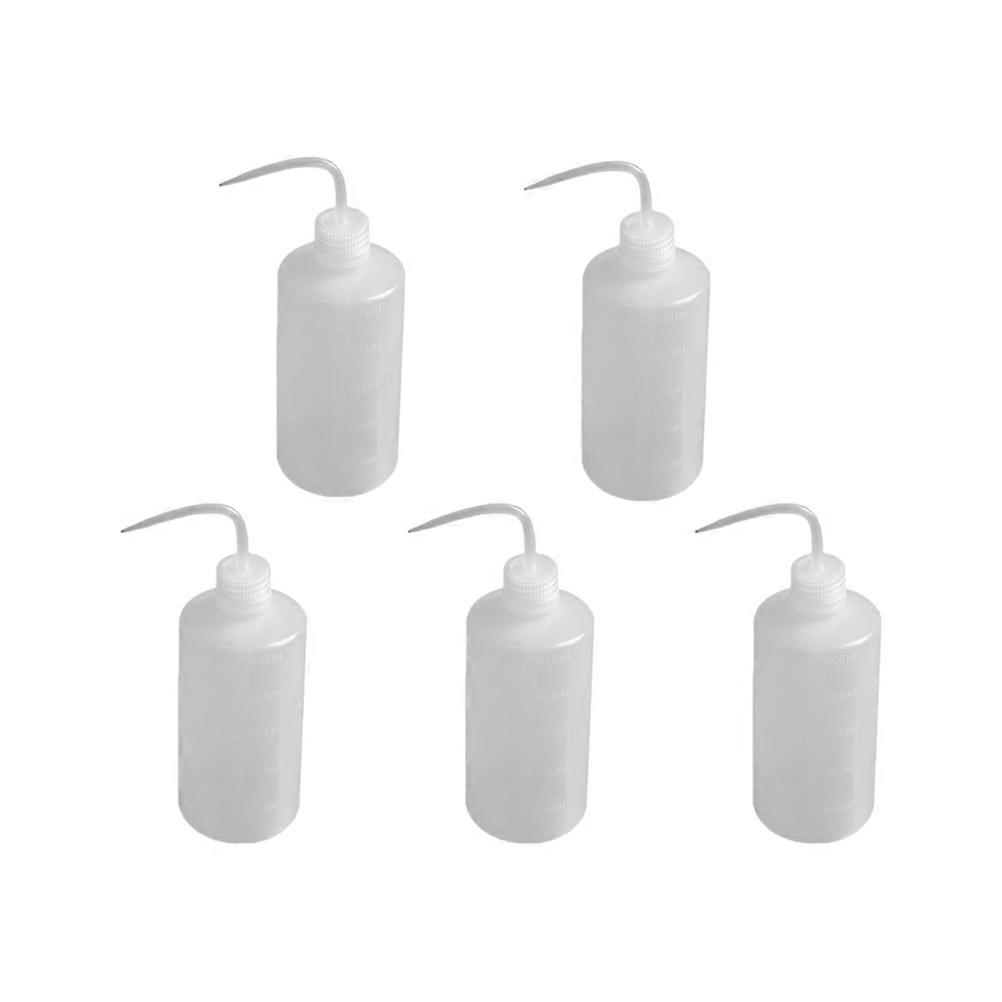 Applicator Bottle for Hairdressing with 5Pcs 500Ml Empty Scale Bottles White