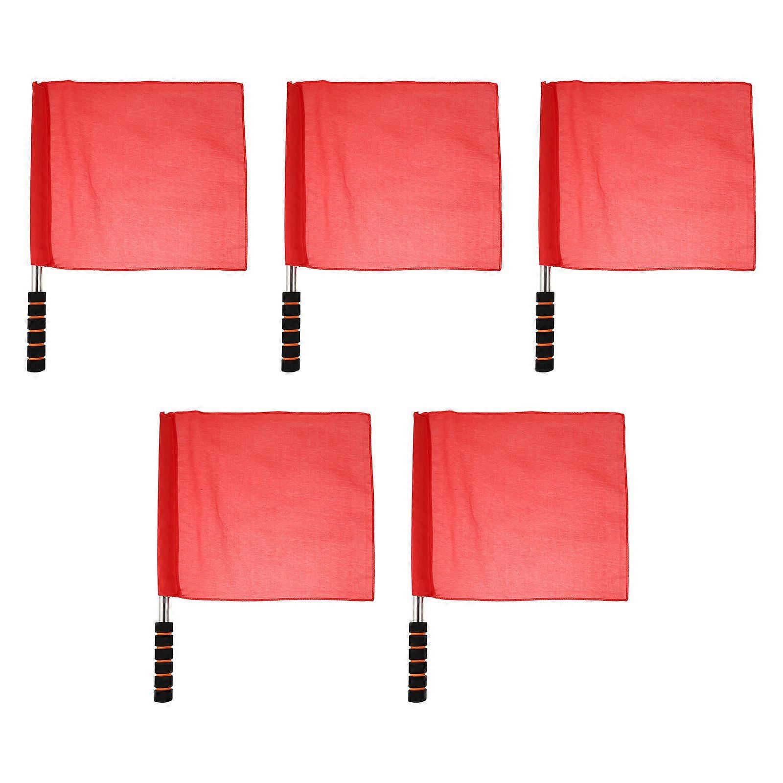 Signal Flags Safety Flag Traffic Warning Flag Rectangular Aluminium Alloy High-Visibility 5Pcs