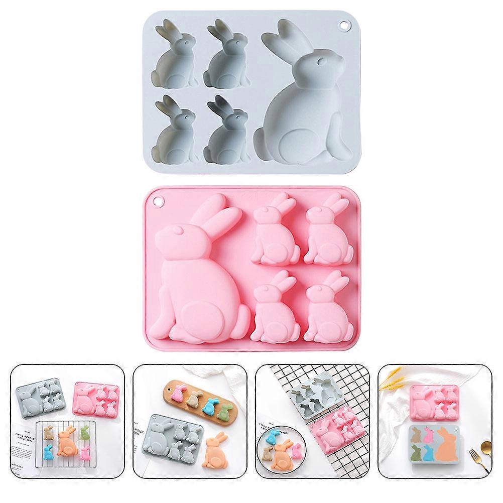 Fun Easter Silicone Mold 2Pcs For Event Planners Baking Sessions High Temperature Resistant Kitchen Use