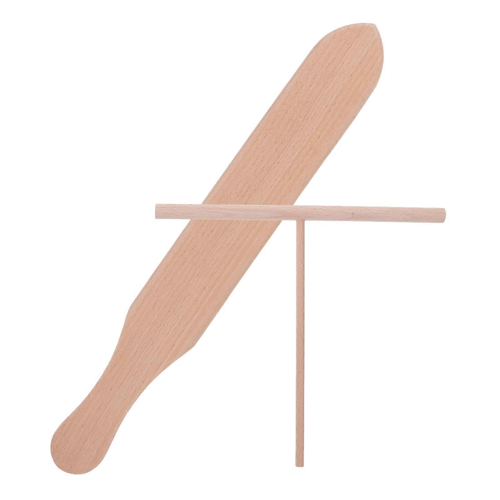 Crepe Pancake Maker Kit Wooden Spreader for Pancake Making 1Set
