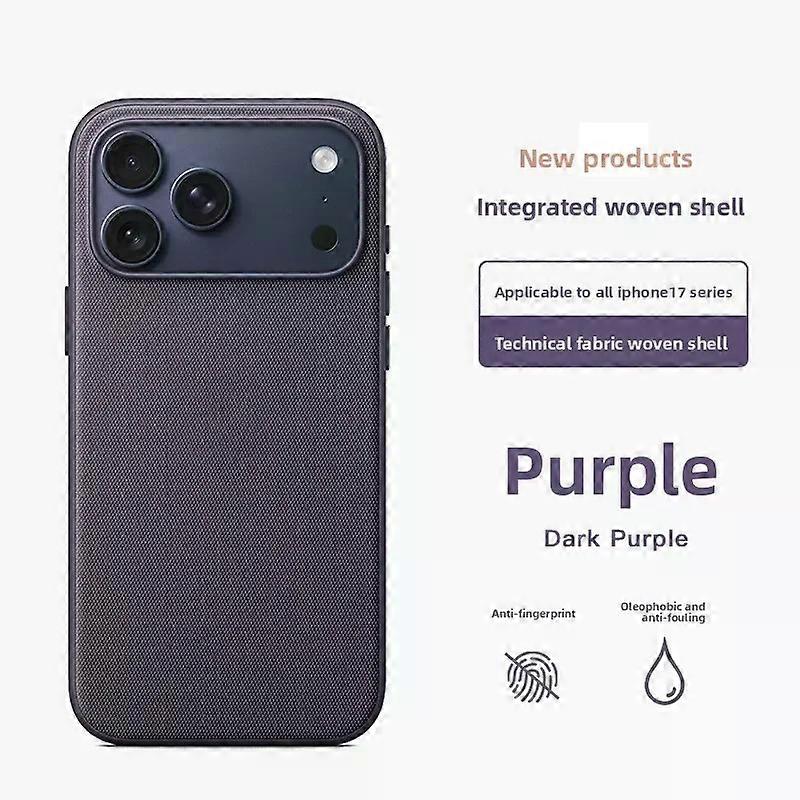 For iPhone 17 Pro Max Protective Case, High-Quality Original Woven Material,  Wireless Charging Compatible Shockproof Cover