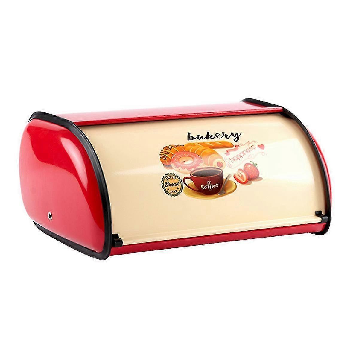 2026 Metal Bread Box Roll Top Metal Bread Bin Bread Storage Bread Holder