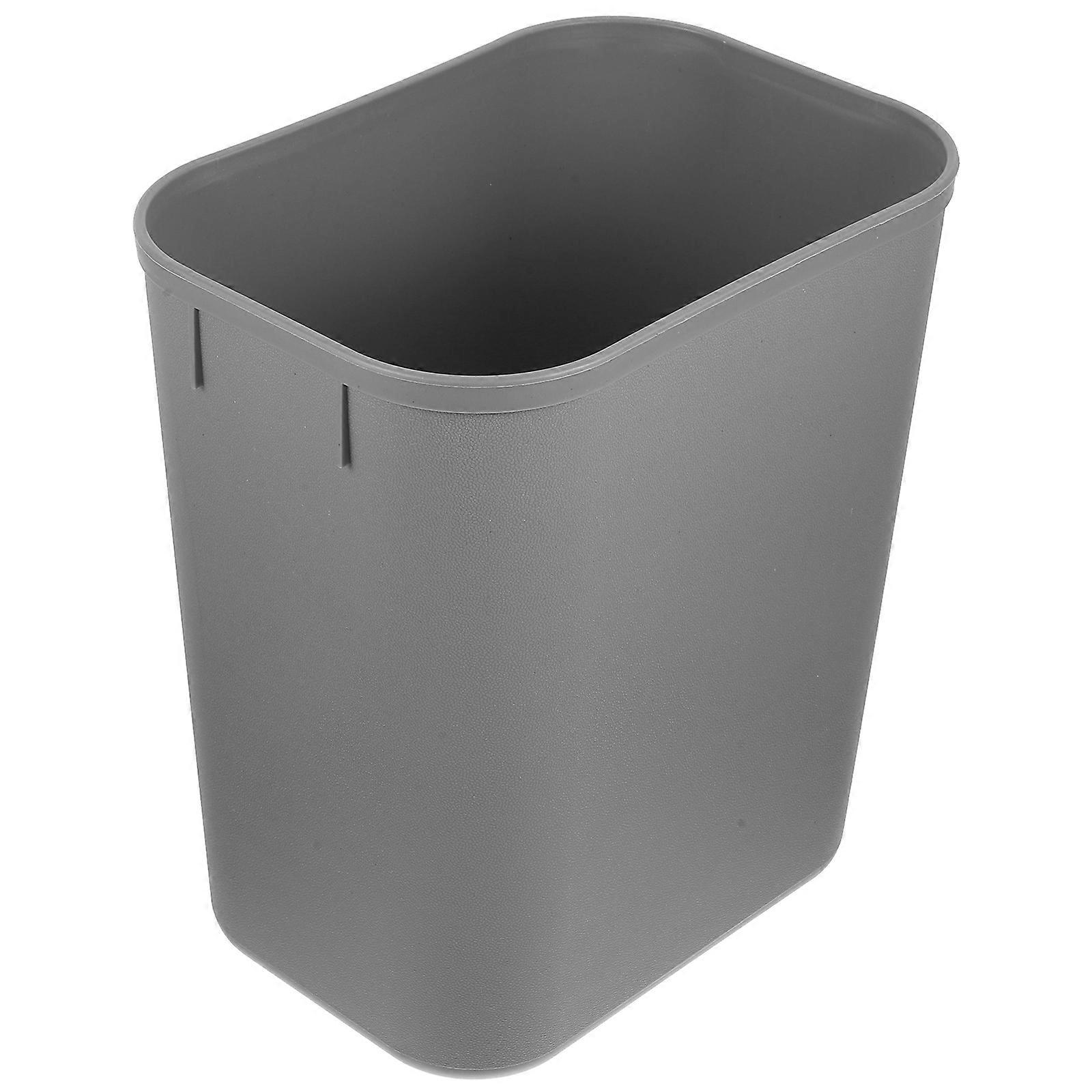 Trash Can Plastic Garbage Can for Home Use Grey ABS Container