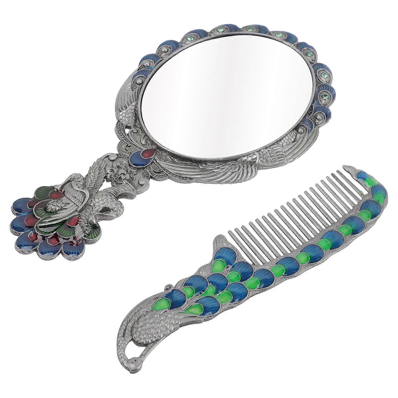 Vintage Design Mirror Portable Makeup Mirror for 3Sets Outdoor Use