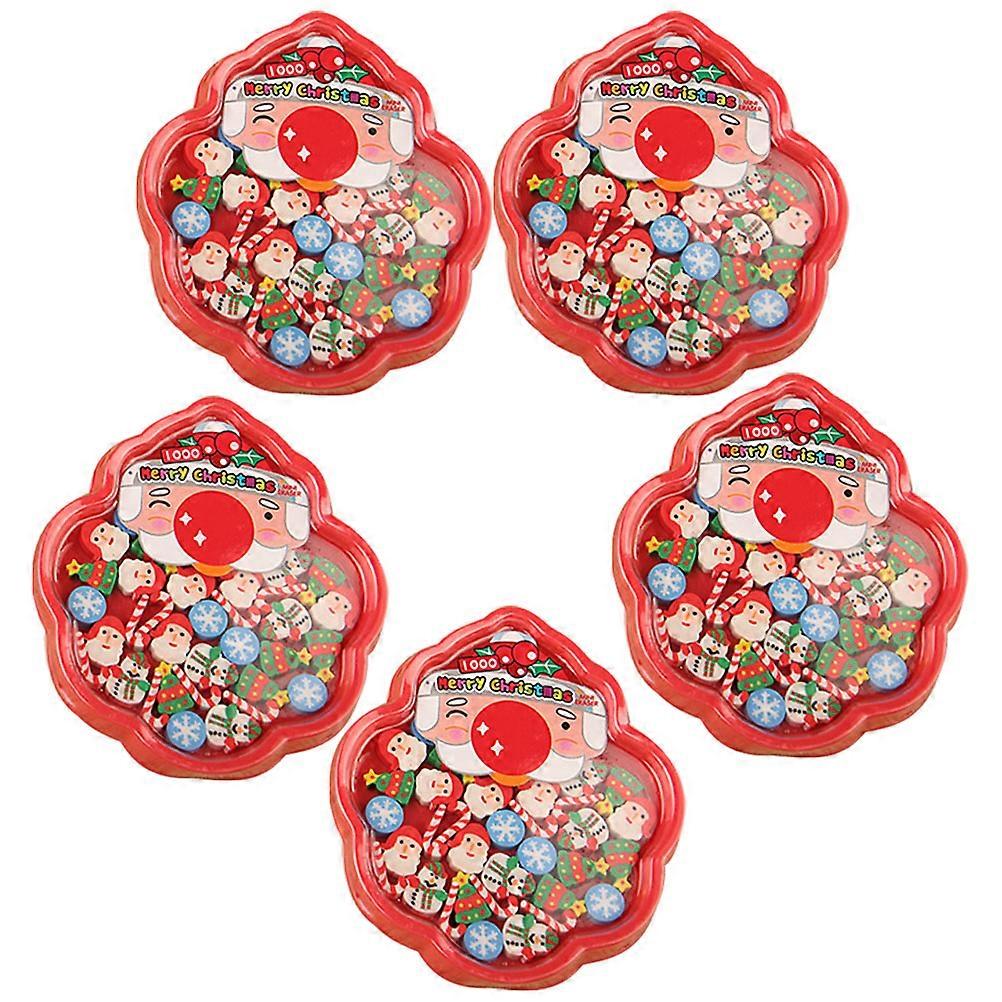 Christmas Erasers Santa Rubber Erasers for Homework 5 Boxes