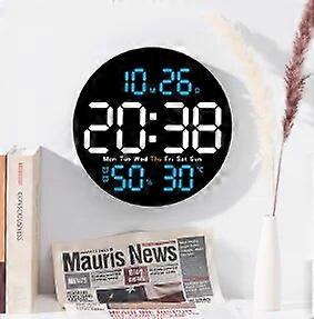 10inch LED Large Digital Wall Clock with Remote Control Temperature Humidity Date Week Display Countdown Timing Clock Home Decor