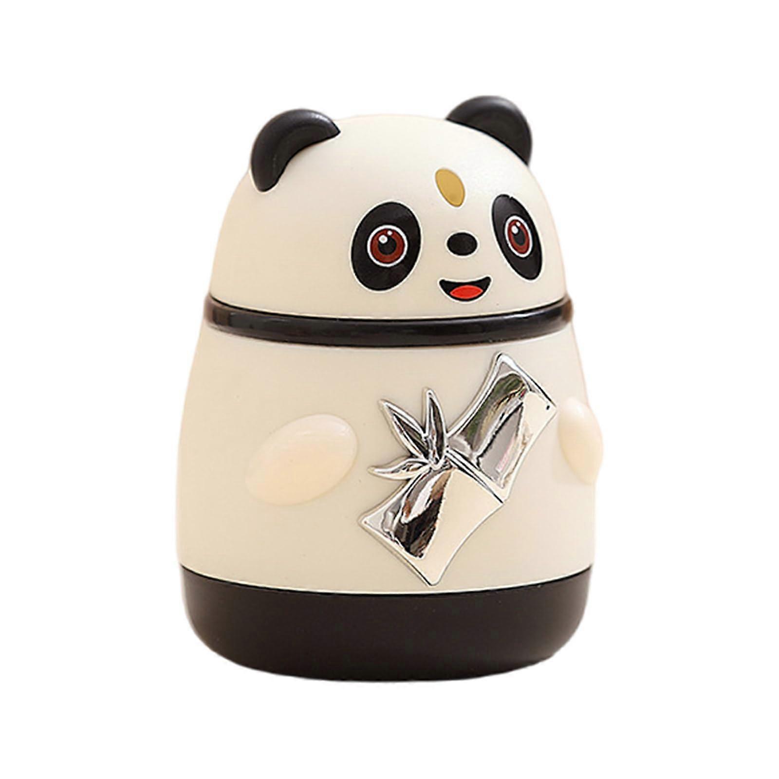 Panda Automatic Toothpick Holder Press Type Dispenser Black for Home Dining Table and Restaurant