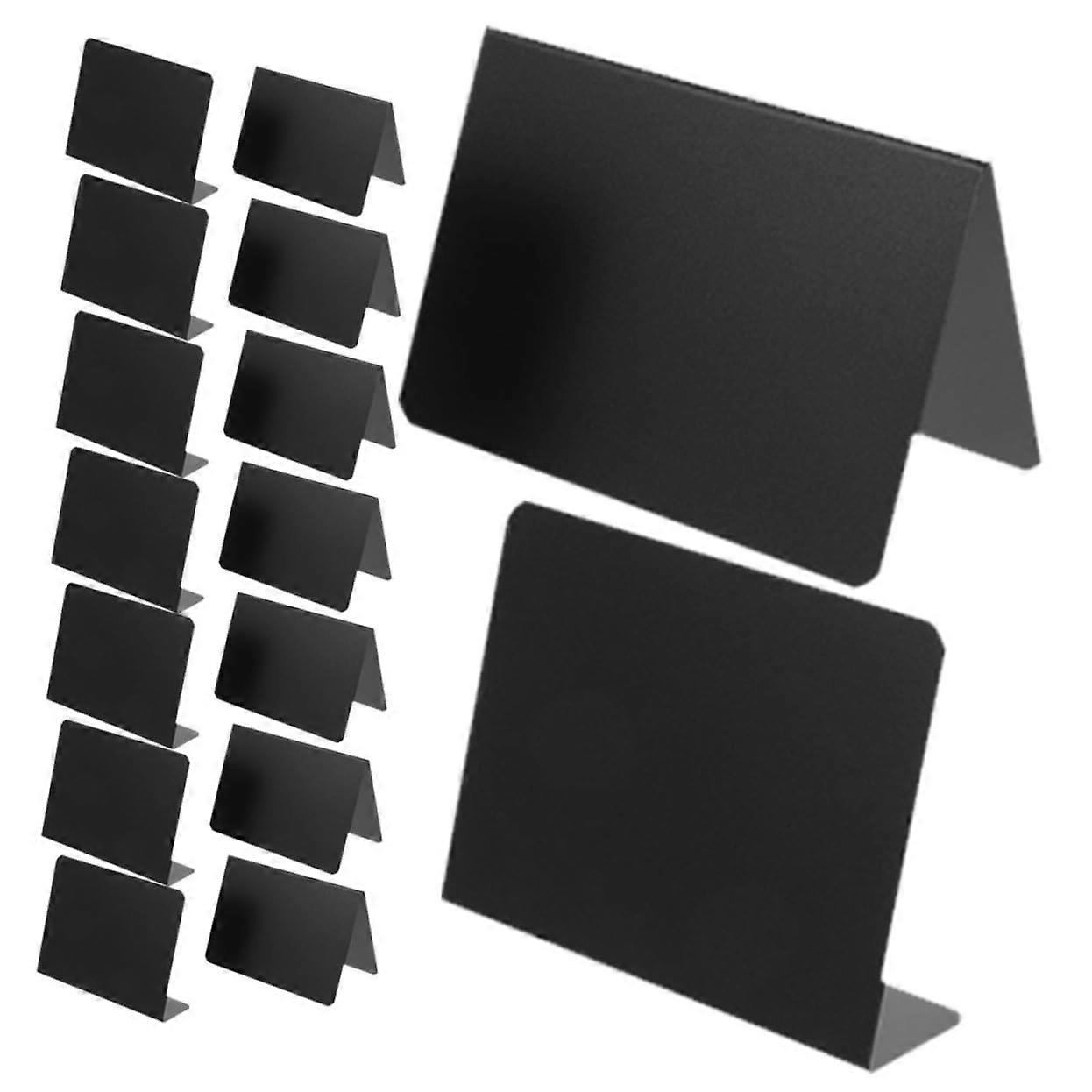 12pcs Mini Chalkboard Signs with Stable Stackable Design, Reusable Tabletop Message Boards for Wedding Buffet