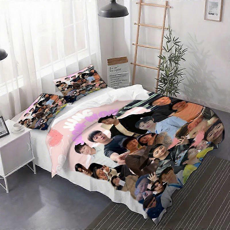 Set copripiumino 3 pezzi Jung Joon Won Patchwork Poster morbido e confortevole