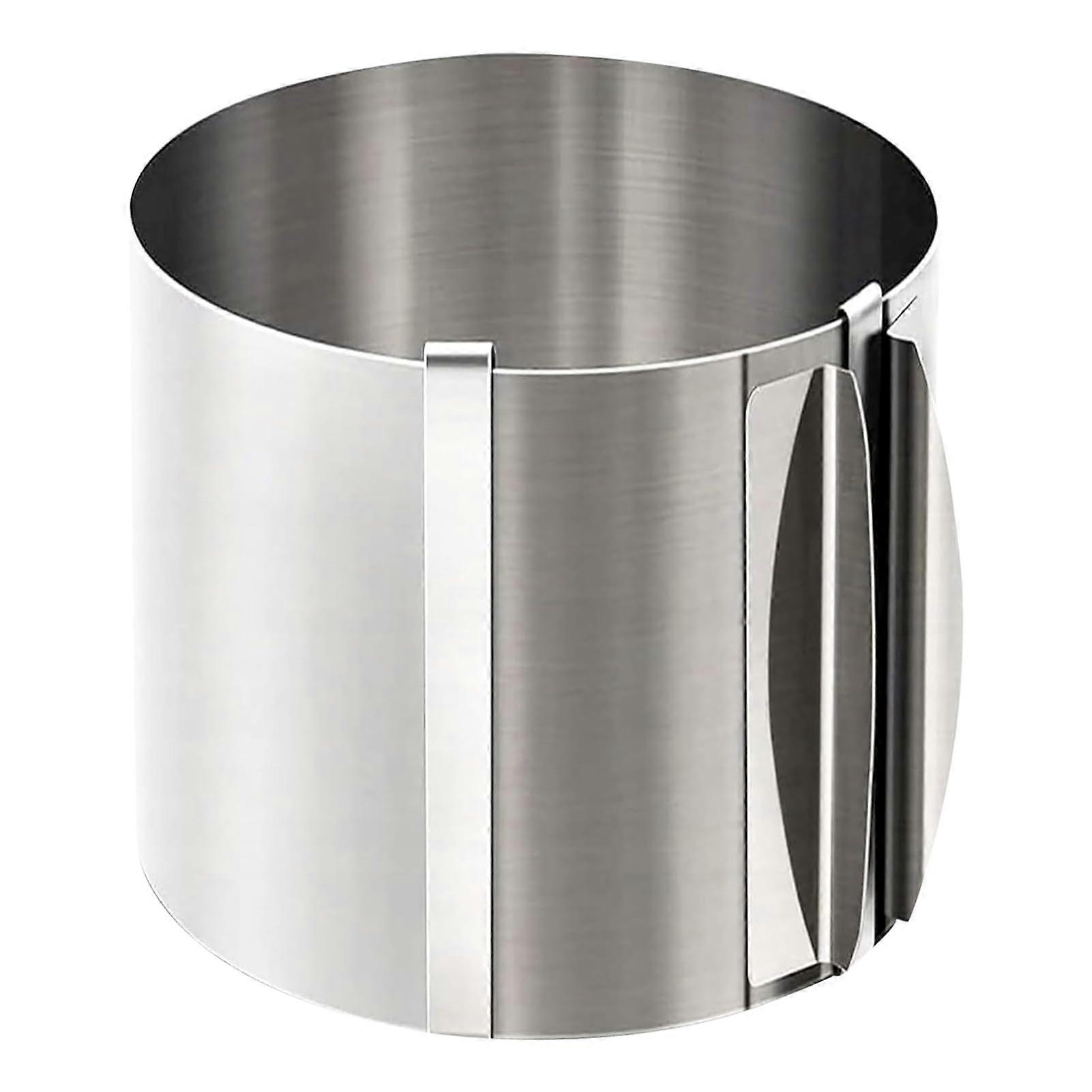 Adjustable Stainless Steel Cake Ring with Precision Size Scale for Layered Cakes and Desserts