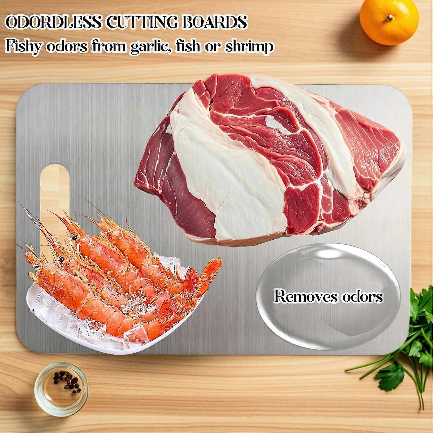 Titanium Cutting Board 13.4x9in Rust Resistant NonSlip Surface for Meat Vegetables Easy Clean