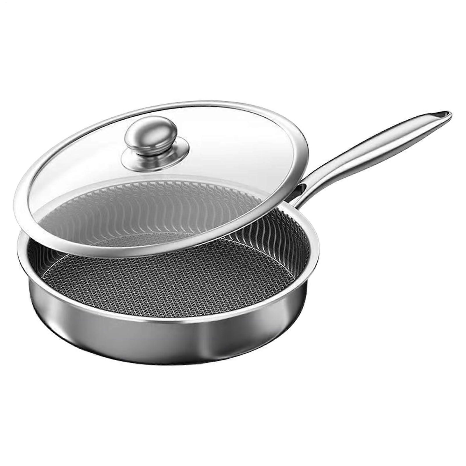 Nonstick Frying Pan with Lid, Induction Compatible Skillet, Easy Clean for Kitchen and Camping