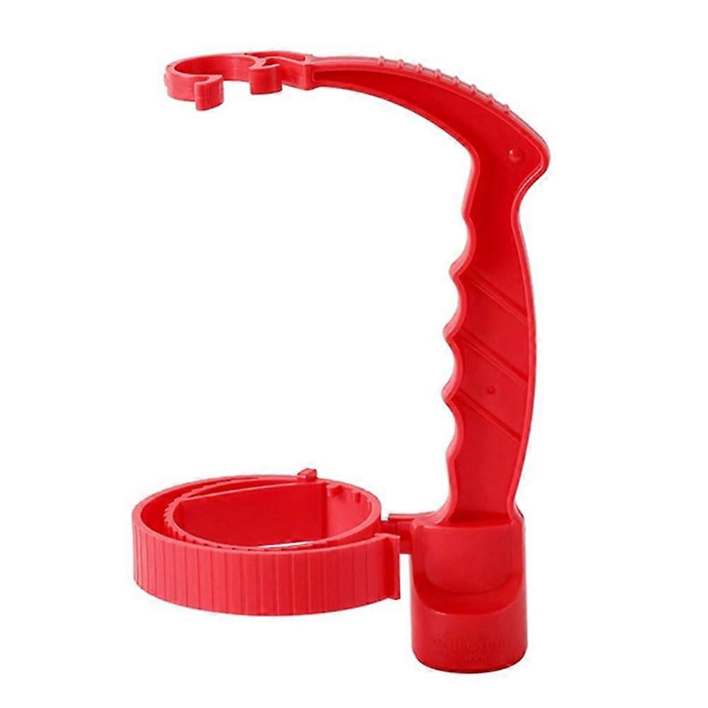 Bottle Opener Handle with Stable AntiSlip Grip and Adjustable Inverting Holder for Drinks Red