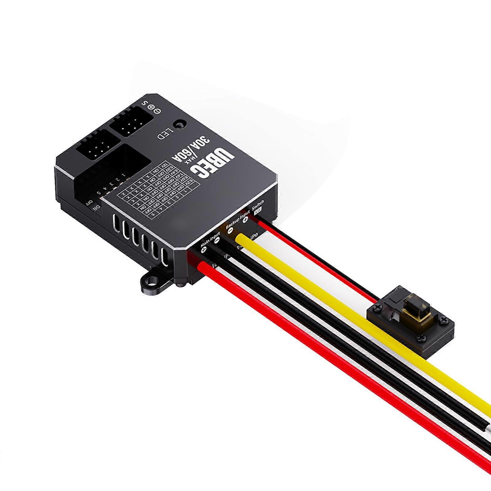 30A HV UBEC Adjustable Voltage Regulator 5.2V12V  Efficiency for RC Cars and Drones