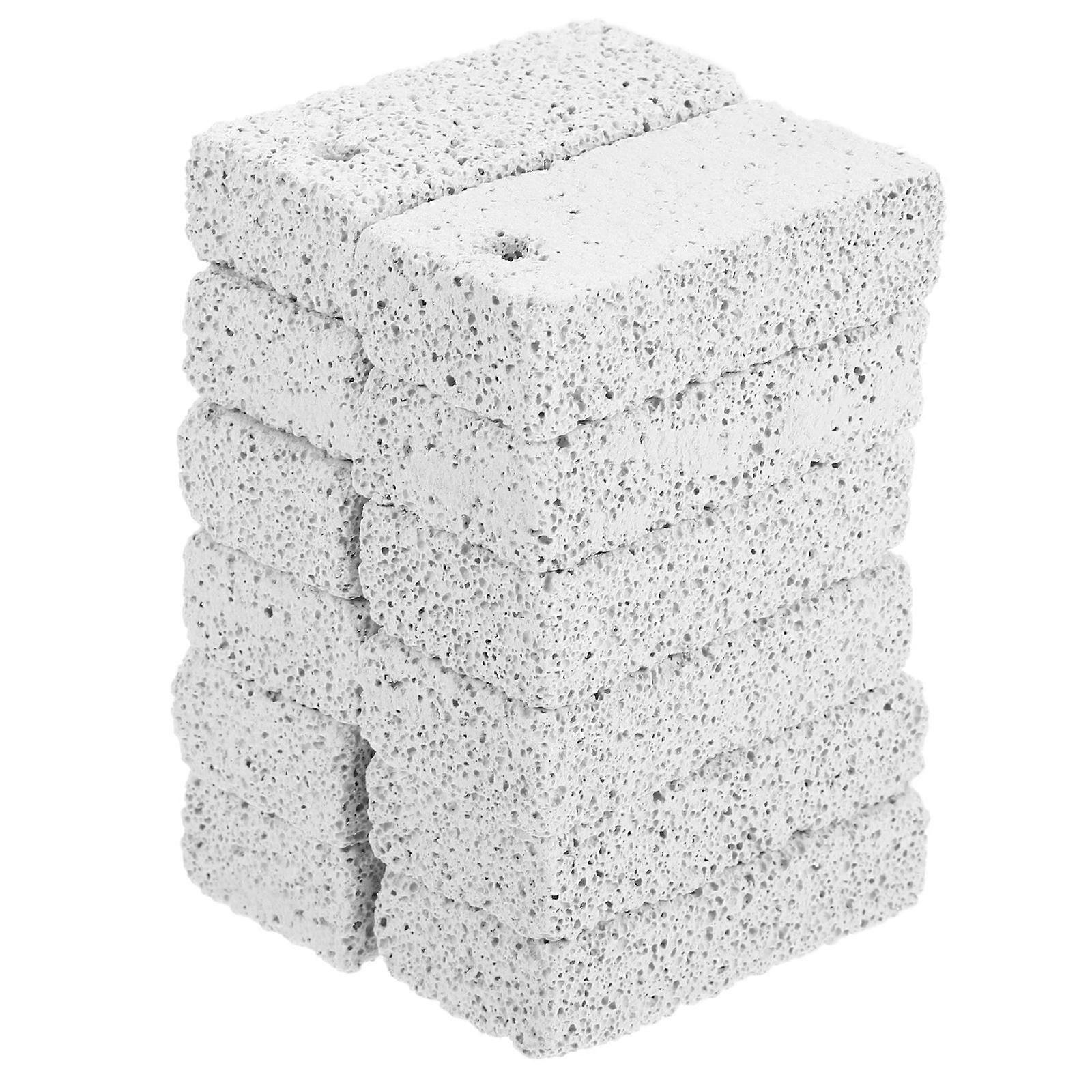 Volcanic Molar Stone Small Pet Teeth Grinding Stone 12Pcs Light Grey