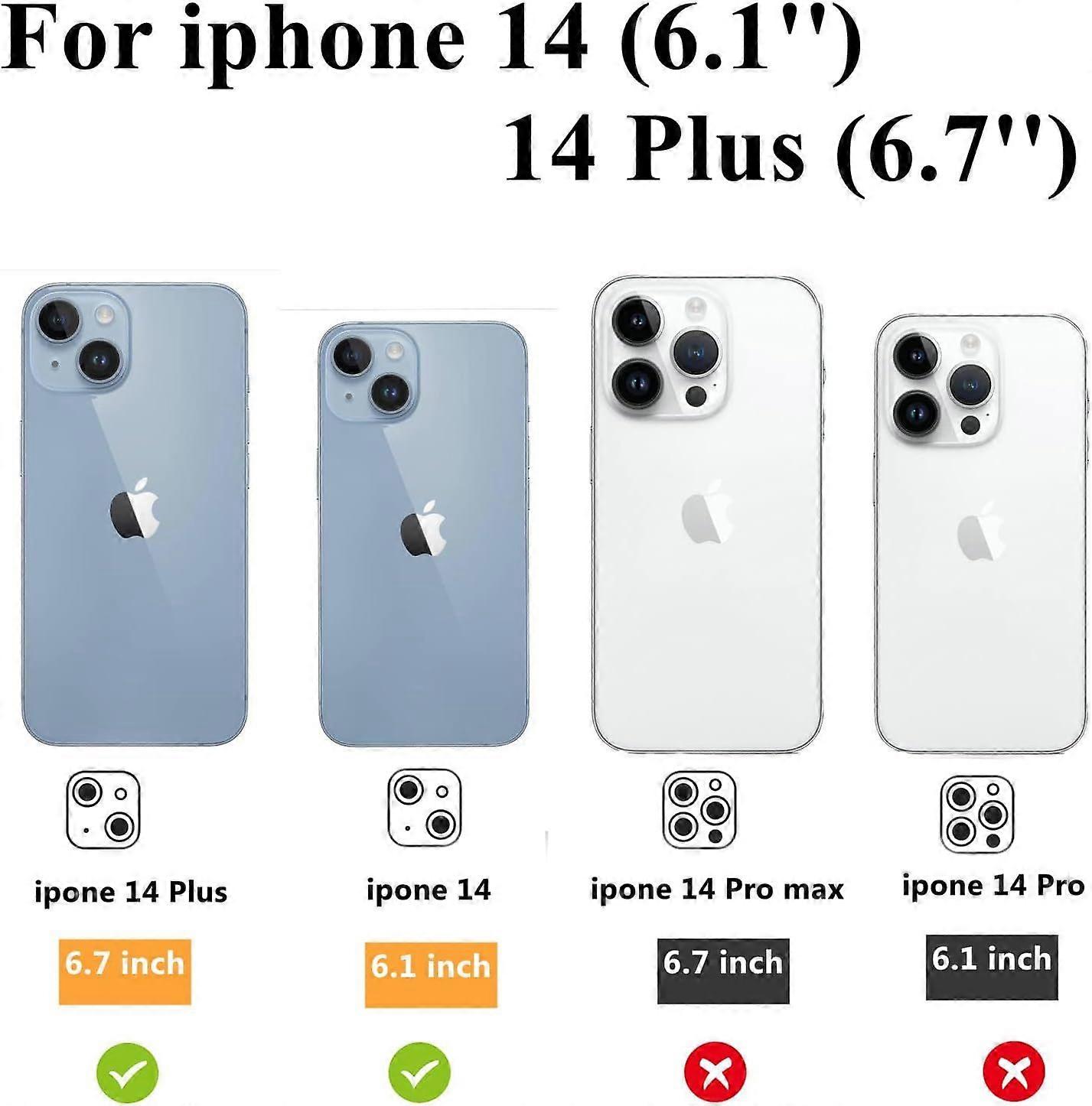 [2 Pack] for iPhone 14 /iPhone 14 Plus Camera Lens Protector, [Deeply Restored