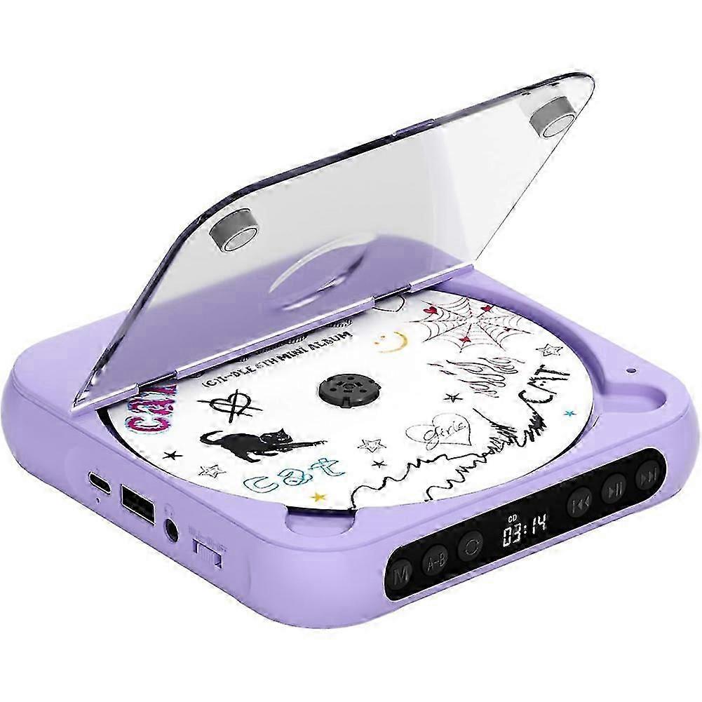 CD Player Portable with Dual Stereo Speakers, Rechargeable Portable CD Player with Bluetooth