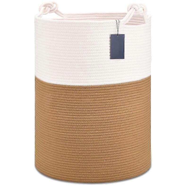 Cotton Rope Laundry Basket - Woven Storage Bin