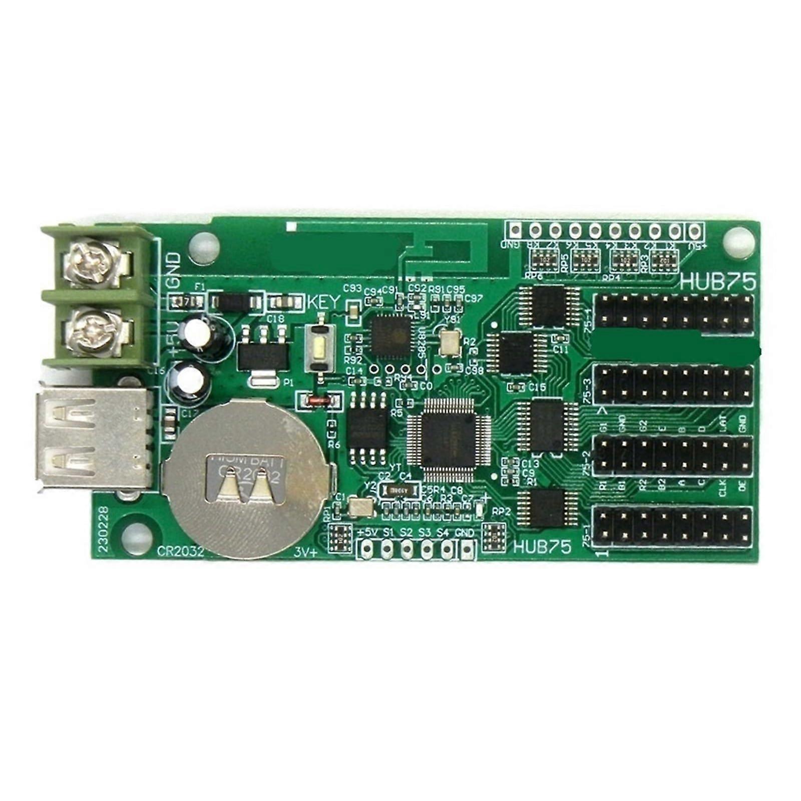 HC34 USB Asynchronous LED Control Card 4 HUB75e RGB Controller for P2.5P10 Display Sign
