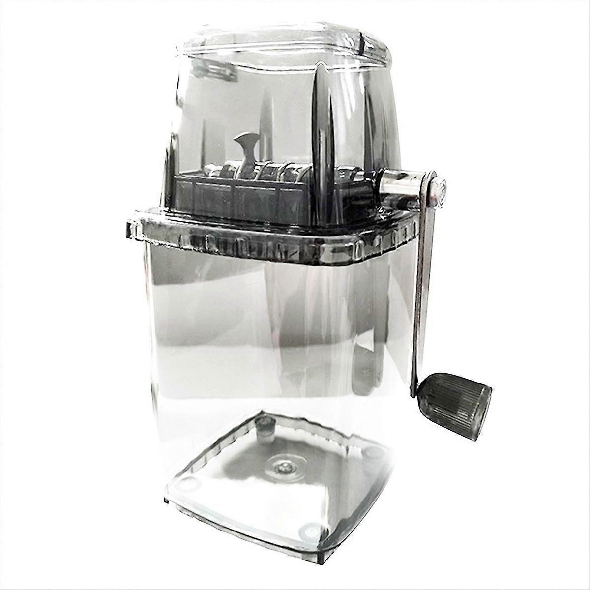 Household Manual Ice Crusher Hand Shaved Ice Machine, Transparent