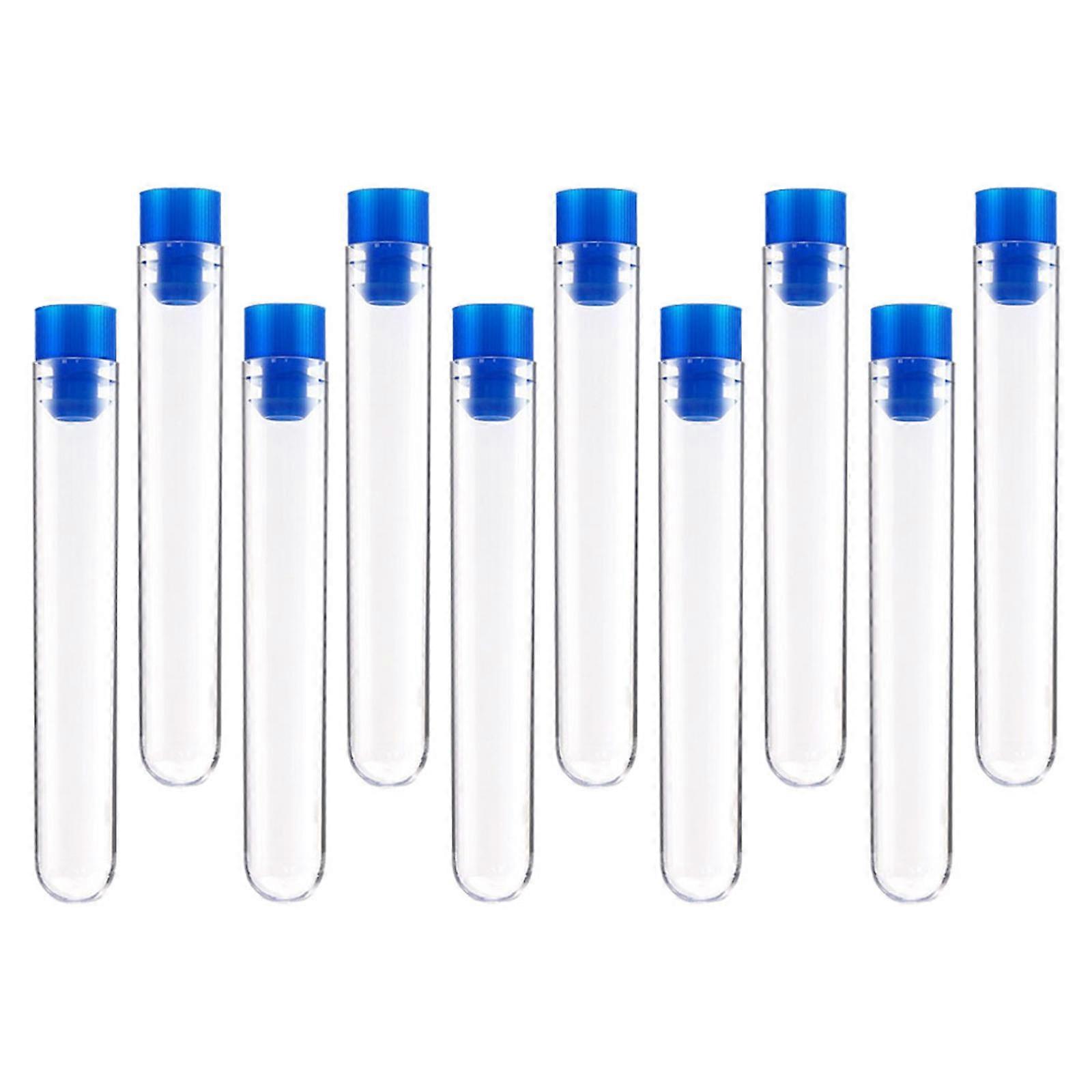 Disposable Test Tubes Plastic Test Tubes for Storage Use 50Pcs with Caps