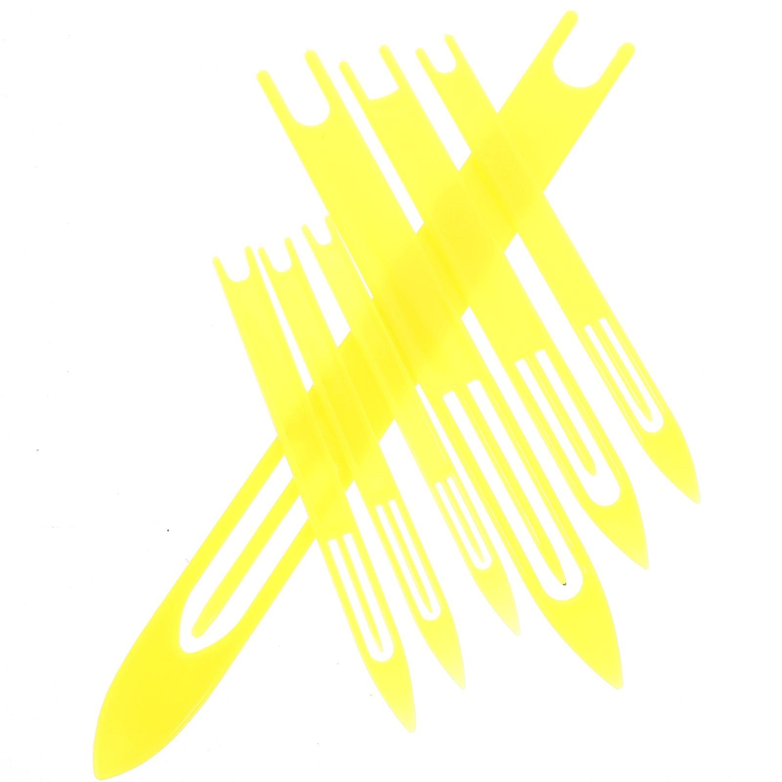 Fishing Net Shuttles Plastic Multi-Use Repair Tools 7Pcs Kit Yellow