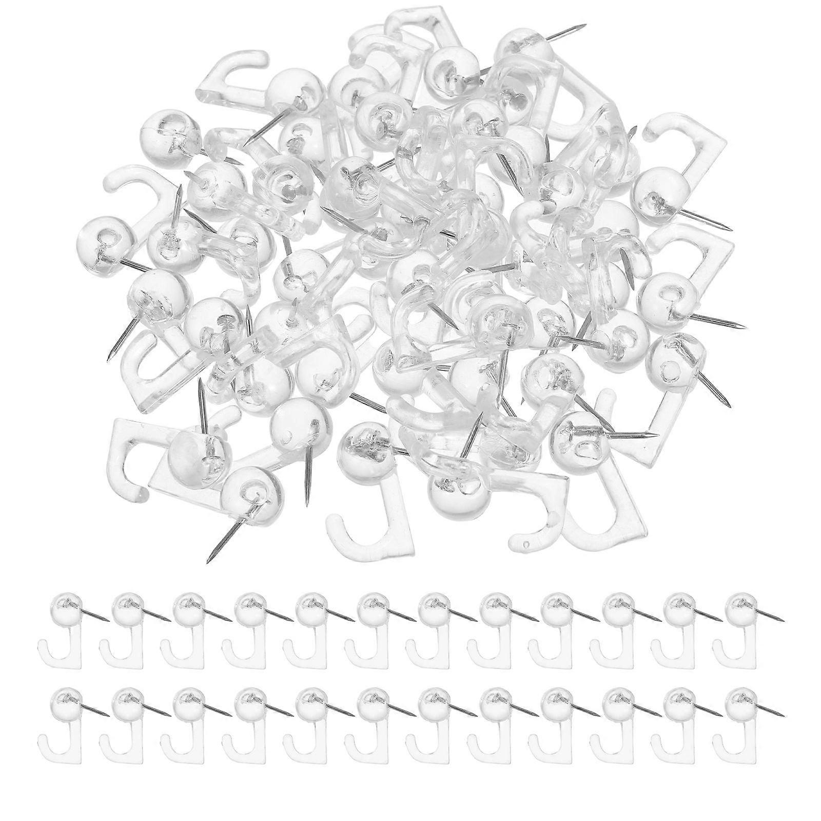 Clear Thumb Tacks Transparent Pushpin Hooks for Hanging 500Pcs