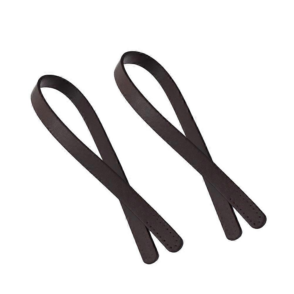 Bag Strap PU Handbag Handles for Tote Replacement 2Pcs Deep Coffee