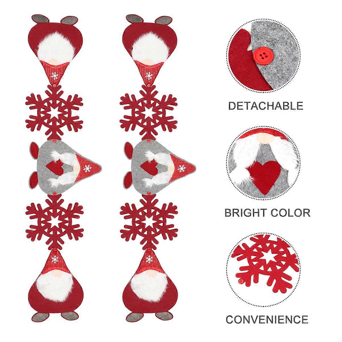 Christmas Table Flag Adorable Table Mat for Decor Red Felt Material