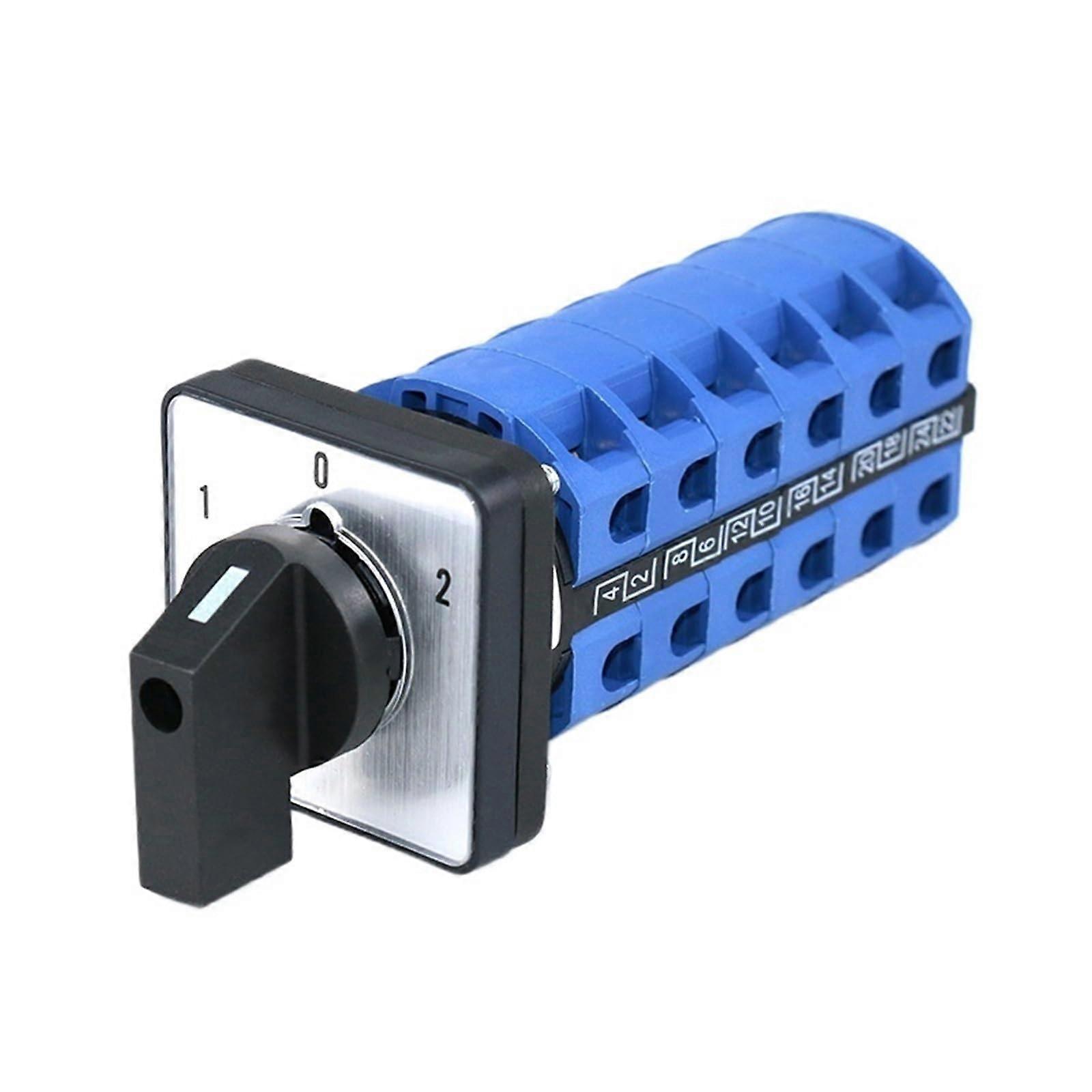 Rotary Cam Selector Switch 3 Position 6 Phase 25A 660V 24 Terminal Panel Mount Control