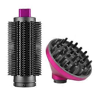 Brosse ronde volumisante avec embout diffuseur pour AirWrap HS01 HS05 HS08 pour cheveux lisses, ondulés et bouclés