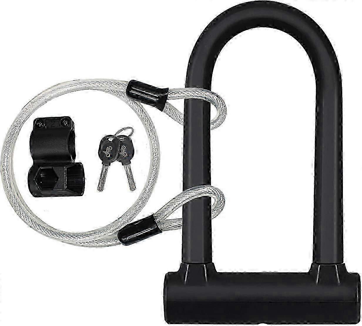 Flexible Cable Bicycle Lock With Convenient Mounting Bracket QYSLV