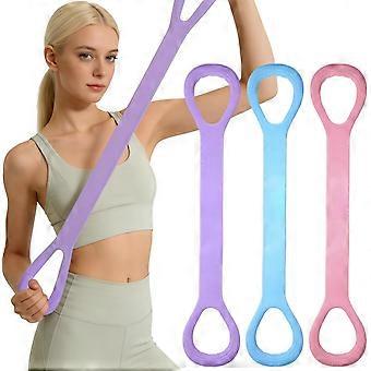 Bandes élastiques en forme de 8, lot de 3 bandes de résistance avec poignées pour les bras, le dos, les jambes et les épaules. Idéales pour l'entraînement.