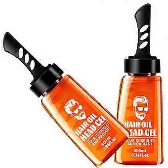 Crème coiffante, peigne à dents larges pour hommes, lot de 2