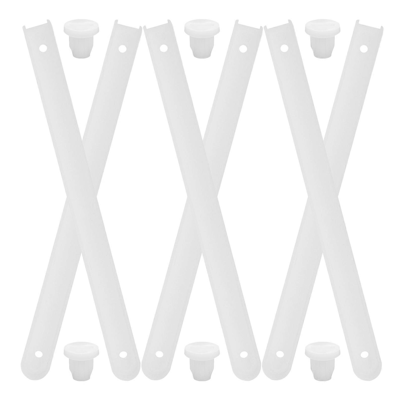 White Drawer Slides Plastic Rails for Drawer Replacement 9Sets Pack